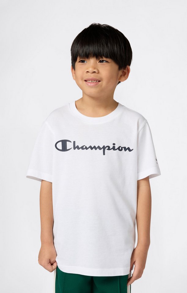 Champion T-Shirt SPORTWEAR T-SHIRT Standard Fit (1-tlg) sportlicher Stil, Kurzarm, für Kinder, aus Baumwolle von Champion