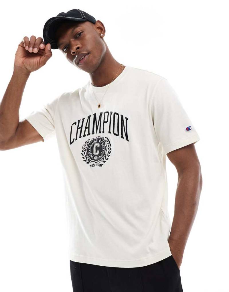 Champion - College-T-Shirt in Weiß von Champion