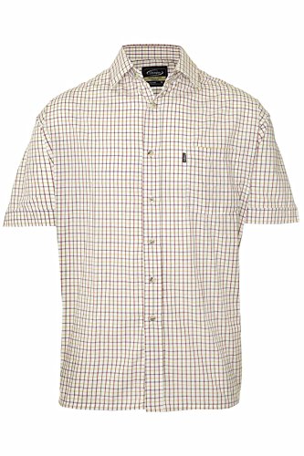 Champion Tattersall Herren Country Casual Kurzarm Shirt, rot, 3XL von Champion