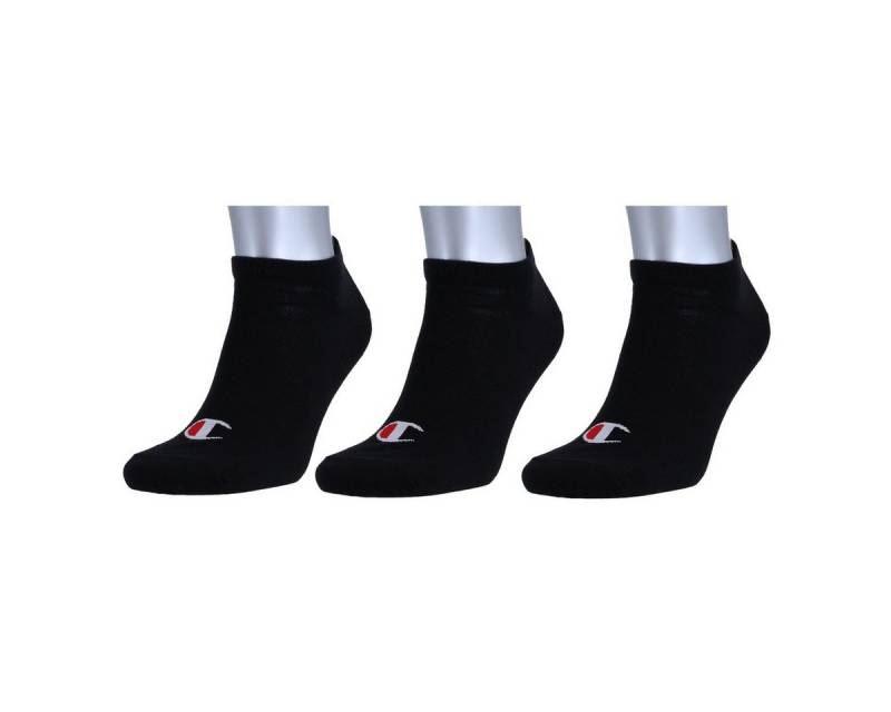Champion Tennissocken (Baumwolle) Sneaker Schriftzug-Print schwarz Herren - 3 Paar von Champion