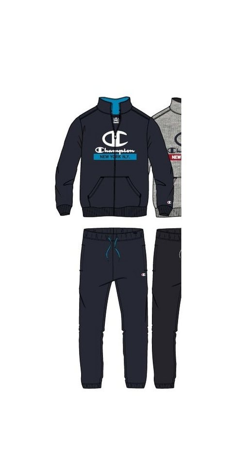 Champion Trainingsanzug (Jacke&Hose aus Baumwolle) mit New York-Logo navyblau Kinder von Champion