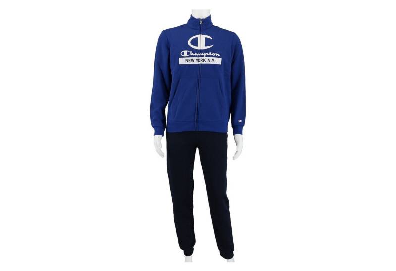 Champion Trainingsanzug (Jacke&Hose aus Baumwolle) mit New York-Logo royalblau/navyblau Kinder von Champion