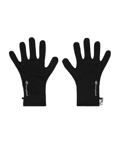 Champion Unisex Athletic Accessories (806056) -Modern Sport Technical Script Logo Winterhandschuhe, Schwarz (KK001), S von Champion