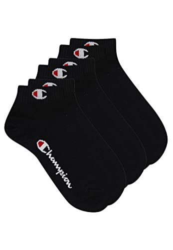 Champion Unisex Basics 6pk Quarter Socken, Schwarz, 39-42 EU von Champion