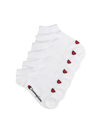 Champion Unisex Basics 6pk Sneaker Socken, Weiß, 43-46 EU von Champion