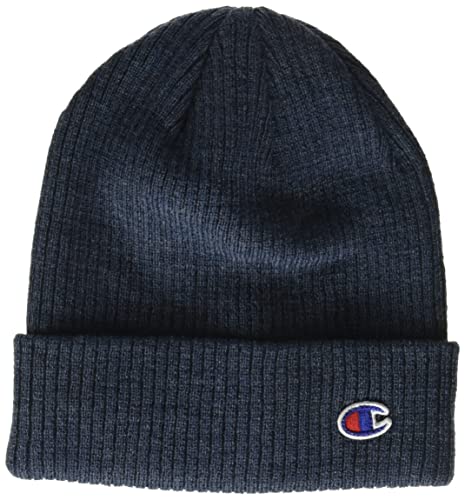 Champion Unisex-Erwachsene Logo Beanie-Mütze, Dunkelblau Heather, Einheitsgröße Champion Unisex-Erwachsene Logo Beanie-Mütze, Dunkelblau Heather, Einheitsgröße von Champion