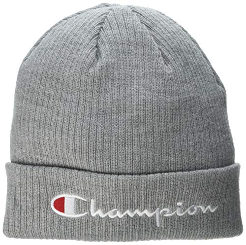 Champion Unisex-Erwachsene Mütze mit Logo Winter-Hut, Meliert, Grau, Einheitsgröße Champion Unisex-Erwachsene Mütze mit Logo Winter-Hut, Meliert, Grau, Einheitsgröße von Champion