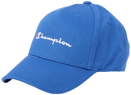 Champion Unisex Icons Accessories-805973 Woven Cotton Twill Script Logo Baseballkappe, Elektrischblau, One Size von Champion