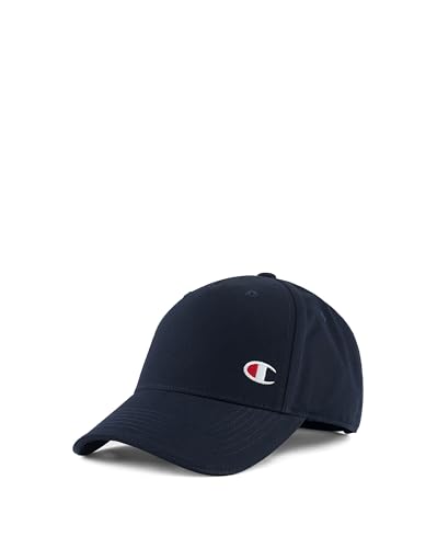 Champion Unisex Icons Accessories-805974 Woven Cotton Twill C-Logo Baseballkappe, Marineblau, One Size von Champion