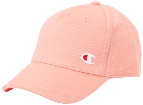 Champion Unisex Icons Accessories-805974 Woven Cotton Twill C-Logo Baseballkappe, Pfirsichrosa, One Size von Champion