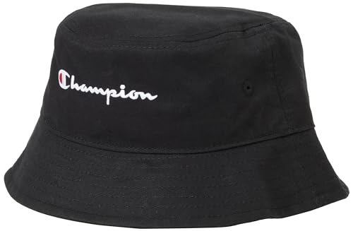 Champion Unisex Icons Accessories-805975 Woven Cotton Twill Small Script Logo Fischerhut, Schwarz, L/XL von Champion