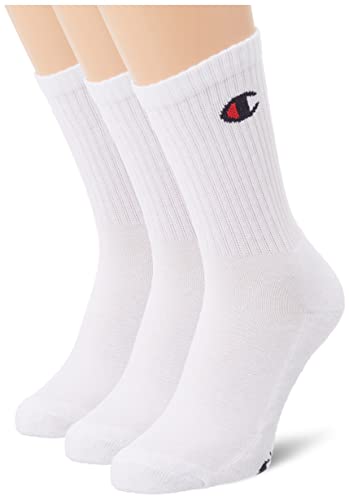 Champion Unisex Kinder Core-Junior 3PP Crew Socken, Weiß, 27-30 EU (3er Pack) von Champion