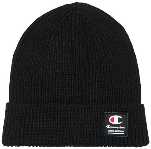 Champion Unisex Kinder Junior Caps-802422 Beanie-Mütze, Schwarz, Einheitsgröße von Champion