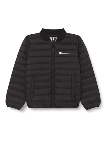Champion Unisex Kinder Legacy Outdoor K-Light Wr Allover Contrast Logo Bomber Jacke, Schwarz, 13-14 Jahre von Champion