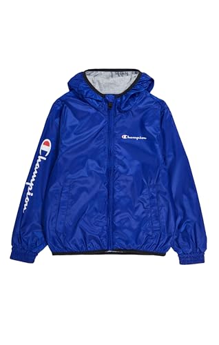 Champion Unisex Kinder Legacy Outdoor K-Light Wr Small Script Logo Hooded Jacke, Elektrischblau, 7-8 Jahre von Champion