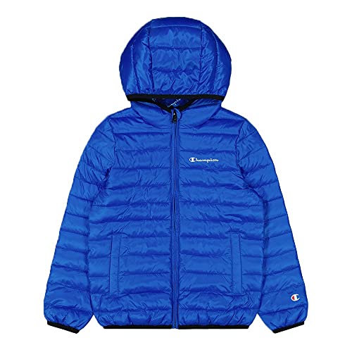 Champion Unisex Kinder Legacy Outdoor Light Hooded Wattierte Jacke, Kobaltblau, 7-8 Jahre von Champion