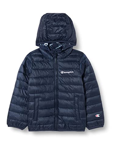 Champion Unisex Kinder Legacy Outdoor Light Hooded Wattierte Jacke, Marineblau, 9-10 Jahre von Champion