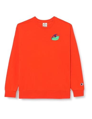Champion Unisex Kinder Legacy Play with Graphics B (306909) -Ultra-Light Soft Compact Polyfleece Crewneck Sweatshirt, Orange (OS014), 13-14 Years von Champion