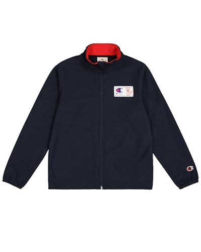 Champion Unisex Kinder Legacy Retro Sport B (306864) -Quick-Dry Micro Polar Fleece Full-Zip High-Neck Sweatshirt, Blau (Bs501), 15-16 Jahre von Champion