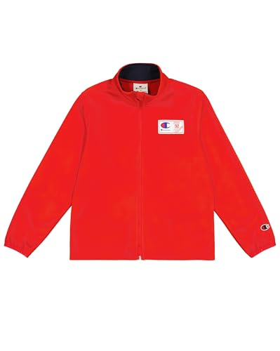 Champion Unisex Kinder Legacy Retro Sport B (306864) -Quick-Dry Micro Polar Fleece Full-Zip High-Neck Sweatshirt, Rot (Rs011), 13-14 Jahre von Champion