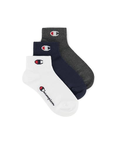 Champion Unisex – Kinder und Jugendliche Core Socks Junior 3PP Quarter Innensocken, Blu (Marino), 31-34 cm von Champion