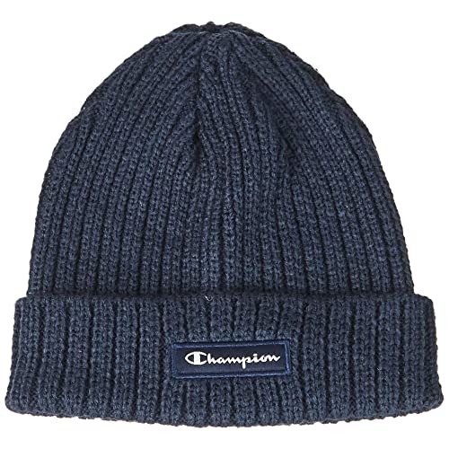 Champion Unisex-Kinder und Jugendliche Junior Knit Small Script Logo Beanie-Mtze, Marineblau, Einheitsgröße für alle von Champion