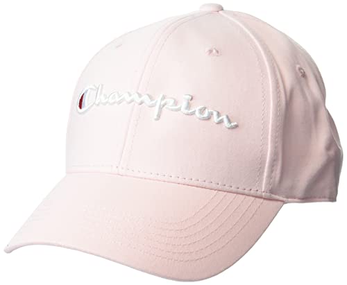 Champion Unisex Klassische Twill-Mütze für Herren, Skriptdruck Baseballkappe, Primer Pink 3D Script, Einheitsgröße von Champion