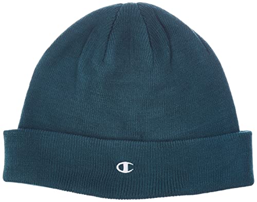 Champion Unisex Knit C-Logo Beanie-Mtze, Teal, Einheitsgröße für alle von Champion