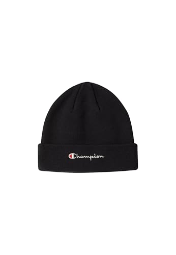 Champion Unisex Lifestyle Caps (806064) -Recycled Acrylic Knitted Yarn Embroidered Script Logo Beanie-Mütze, Blau (BS501), One Size von Champion