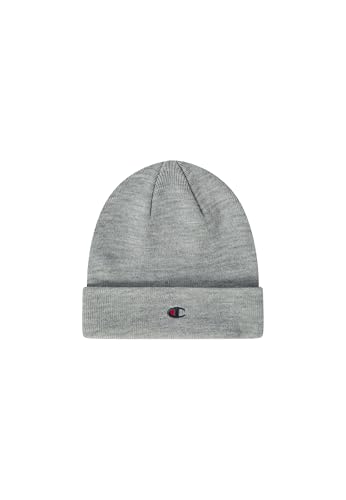 Champion Unisex Lifestyle Caps (806065) -Recycled Acrylic Knitted Yarn Embroiedered C-Logo Beanie-Mütze, Grau (EM021), One Size von Champion