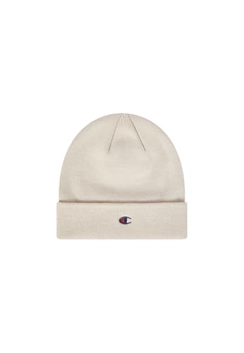Champion Unisex Lifestyle Caps (806065) -Recycled Acrylic Knitted Yarn Embroiedered C-Logo Beanie-Mütze, Weiß (ES057), One Size von Champion