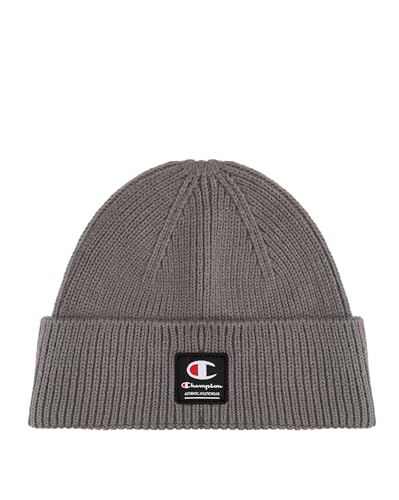 Champion Unisex Lifestyle Caps (806069) -Recycled Acrylic Knitted Yarn Block Logo Beanie-Mütze, Grau (ES072), One Size von Champion