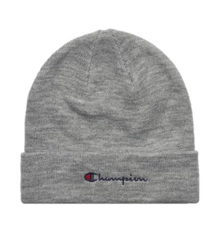 Champion Unisex Lifestyle Caps-802405 Beanie-Mütze, Hellgrau meliert, One Size von Champion