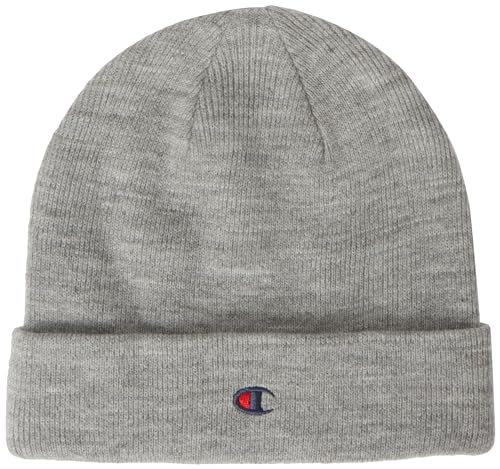 Champion Unisex Lifestyle Caps-802406 Beanie-Mütze, Hellgrau meliert, One Size von Champion