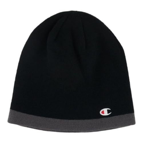Champion Unisex Lifestyle Caps-802407 Wendemütze, schwarz/dunkelgrau, One Size von Champion