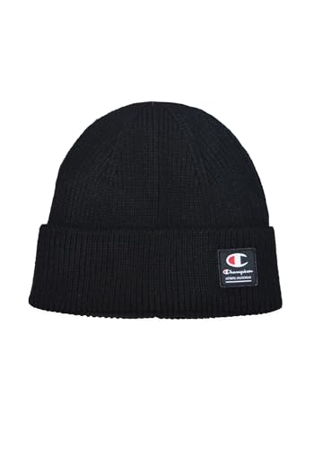 Champion Unisex Lifestyle Caps-802413 Beanie-Mütze, Schwarz, One Size von Champion