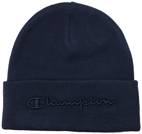 Champion Unisex Lifestyle Caps-802416 Beanie-Mütze, dunkelblau, One Size von Champion