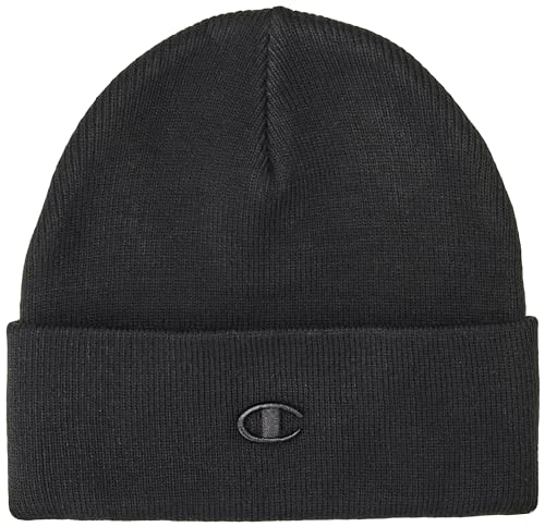 Champion Unisex Lifestyle Caps-802417 Beanie-Mütze, Schwarz, One Size von Champion