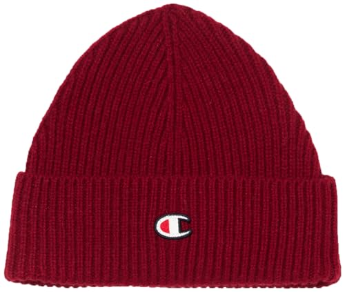 Champion Unisex Lifestyle Caps-802418 Beanie-Mütze, Dunkelrot, One Size von Champion