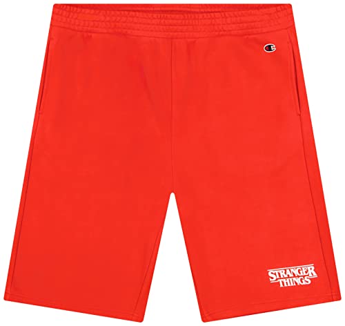 Champion Unisex X Stranger Things Pantaloncini Bermuda Bermudas, Rot, M von Champion