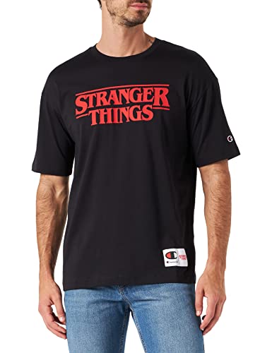 Champion Unisex X Stranger Things T-Shirt, Schwarz KK001, L von Champion