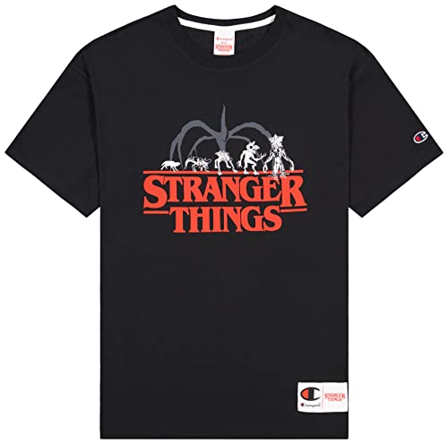 Champion Unisex X Stranger Things T-Shirt, Schwarz KK006, M von Champion