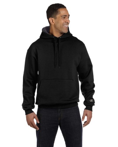 Cotton Max Pullover Hood L Black von Champion