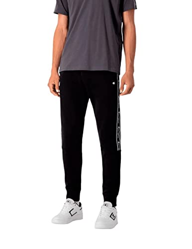 Urban Classics Herren American Tape-Fall Fleece Rib Cuff Trainingshose, Schwarz, M von Champion