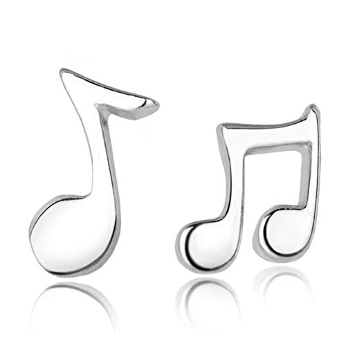 925 Sterling Silber Mädchen Mini Musiknote Ohrstecker Ohrringe Note Earrings Damen Ohrringe mit Musik Filigran Instrument von CHANDLER