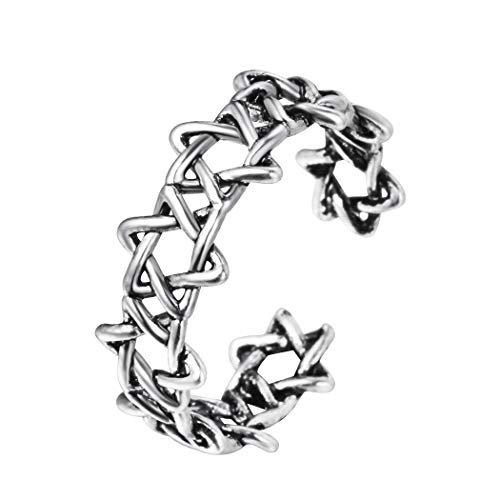 Chandler Original David Star Ringe für Frauen Pentagramm Knöchel Zehen Bague Tiny Infinity Ehering Retro Antik Silber Anillos von Chandler