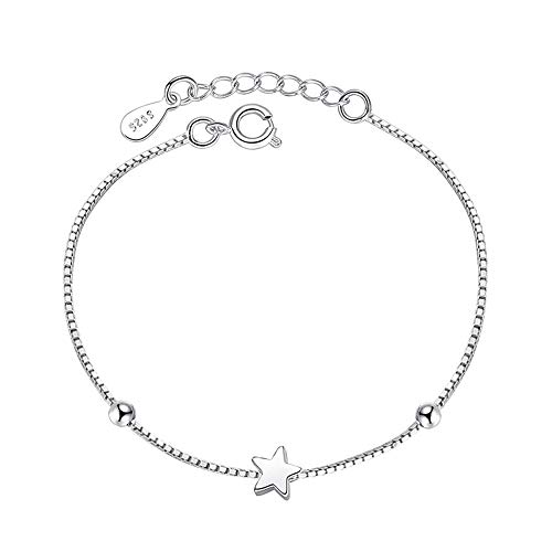 Chandler Einfaches Stern-Armband für Frauen und Mädchen, silberfarben, modisches Armband, Geburtstagsgeschenk für Frauen, Ehefrau, Mon Lady von Chandler