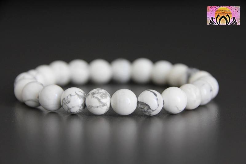 Howlite Armband | Ruhe/Beruhigung/Schlaflosigkeit/Angst Handgelenk Mala Natürlicher Edelstein Boho Minimalist Heilendes 8mm Howlite Armband | Ruhe/Beruhigung/Schlaflosigkeit/Angst Handgelenk Mala Natürlicher Edelstein Boho Minimalist Heilendes 8mm von ChandraMalaJewellery