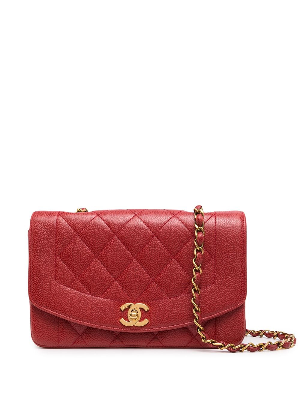 CHANEL Pre-Owned 1992 Diana CC Umhängetasche - Rot von CHANEL Pre-Owned