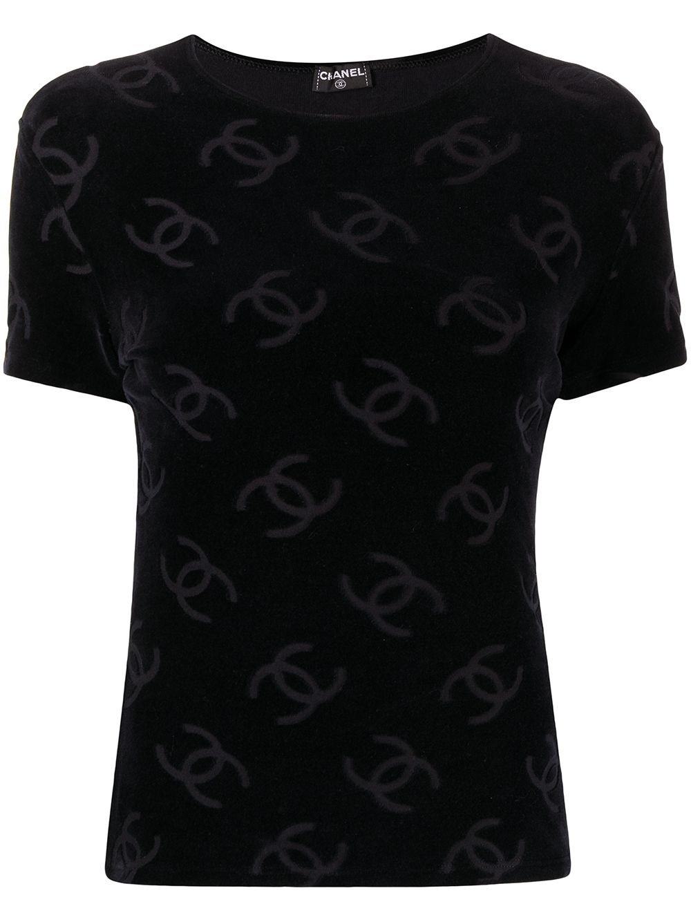 CHANEL Pre-Owned 1996 T-Shirt mit CC - Schwarz von CHANEL Pre-Owned